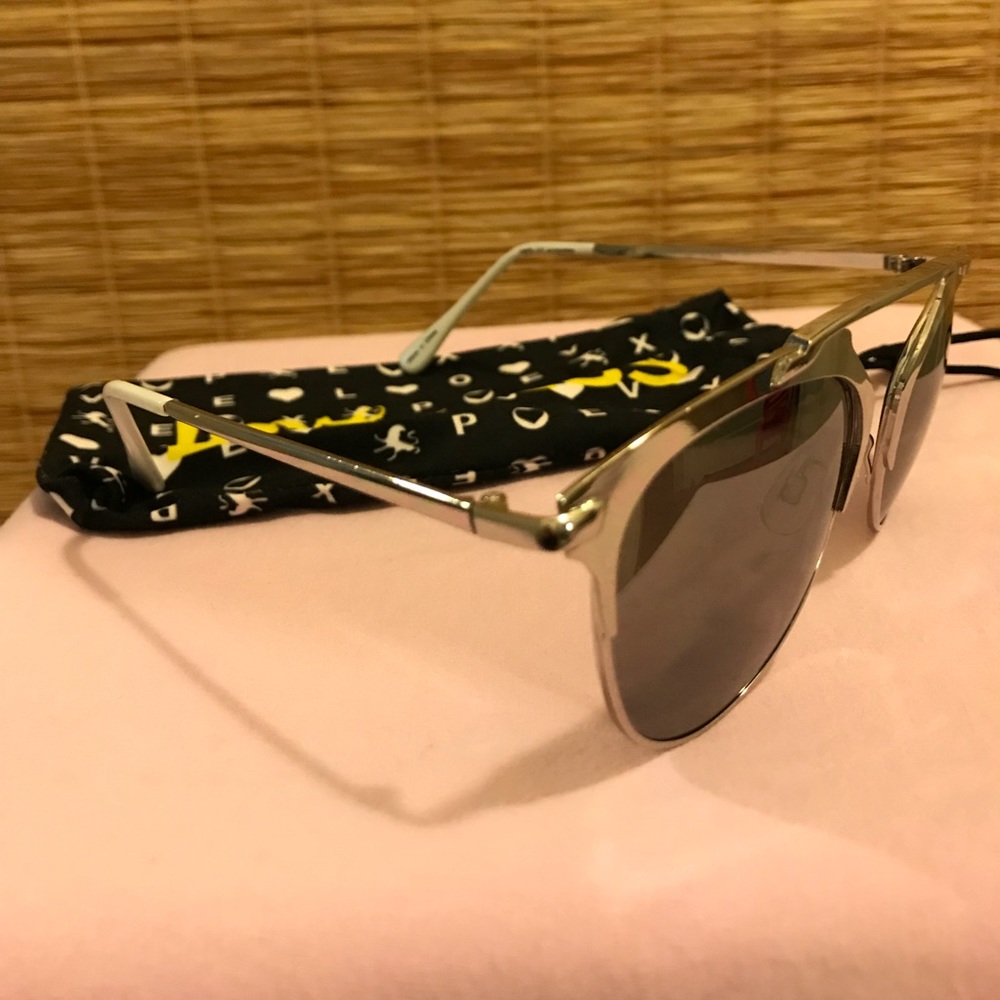 Express Silver Rim Sunglasses - Picture 2 of 2